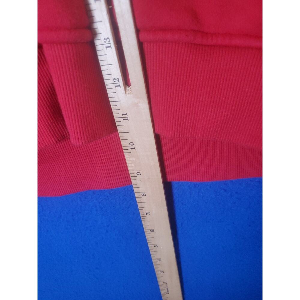 True Religion Men XL Red Buddha Zip Up Hoodie Horseshoe Logo Sweater - Picture 8 of 16